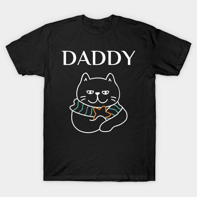 funny matching family cat design, daddy T-Shirt by the christmas shop